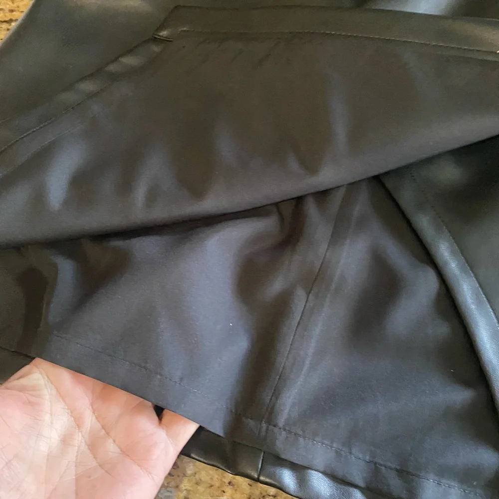 Loft Faux Leather Black Skirt - Picture 7 of 10